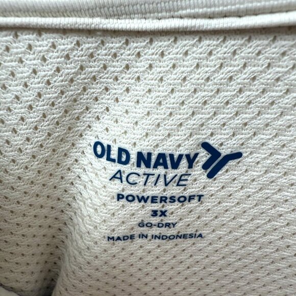 Old Navy Active Jacket Plus Size 3X Cream Ribbed Knit Sportswear Zip Front NWT - Picture 6 of 11